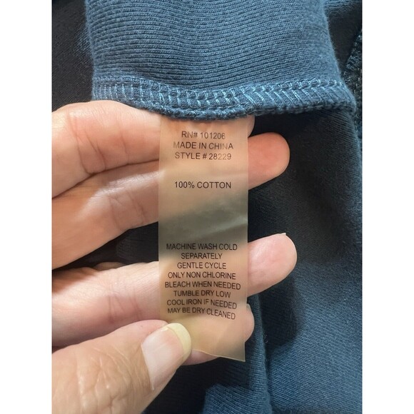 Soft Surroundings Teal Blue Long Sleeve One Button Pocketed Long Duster Medium - Picture 8 of 11